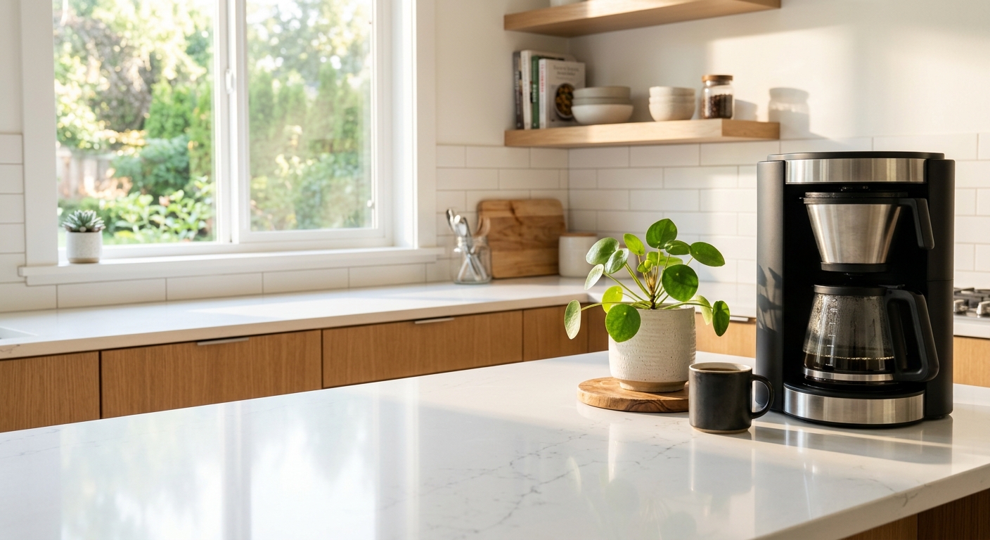 Cocina despejada: funcionalidad y estilo para el comprador.
