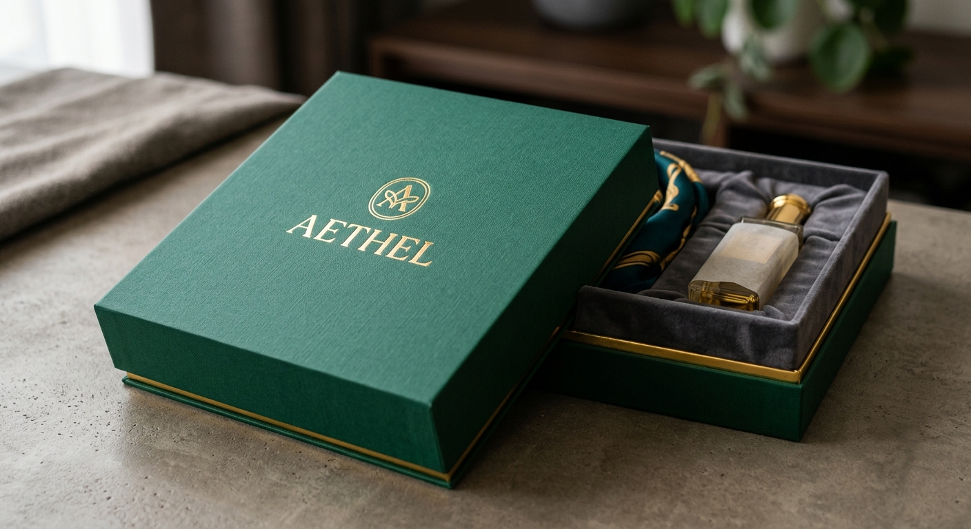 La esencia de la marca: packaging a medida con acabados de lujo.