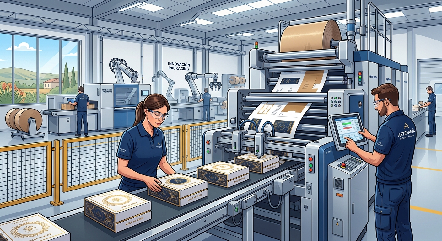 Tecnología y artesanía: la producción de packaging de lujo en España.
