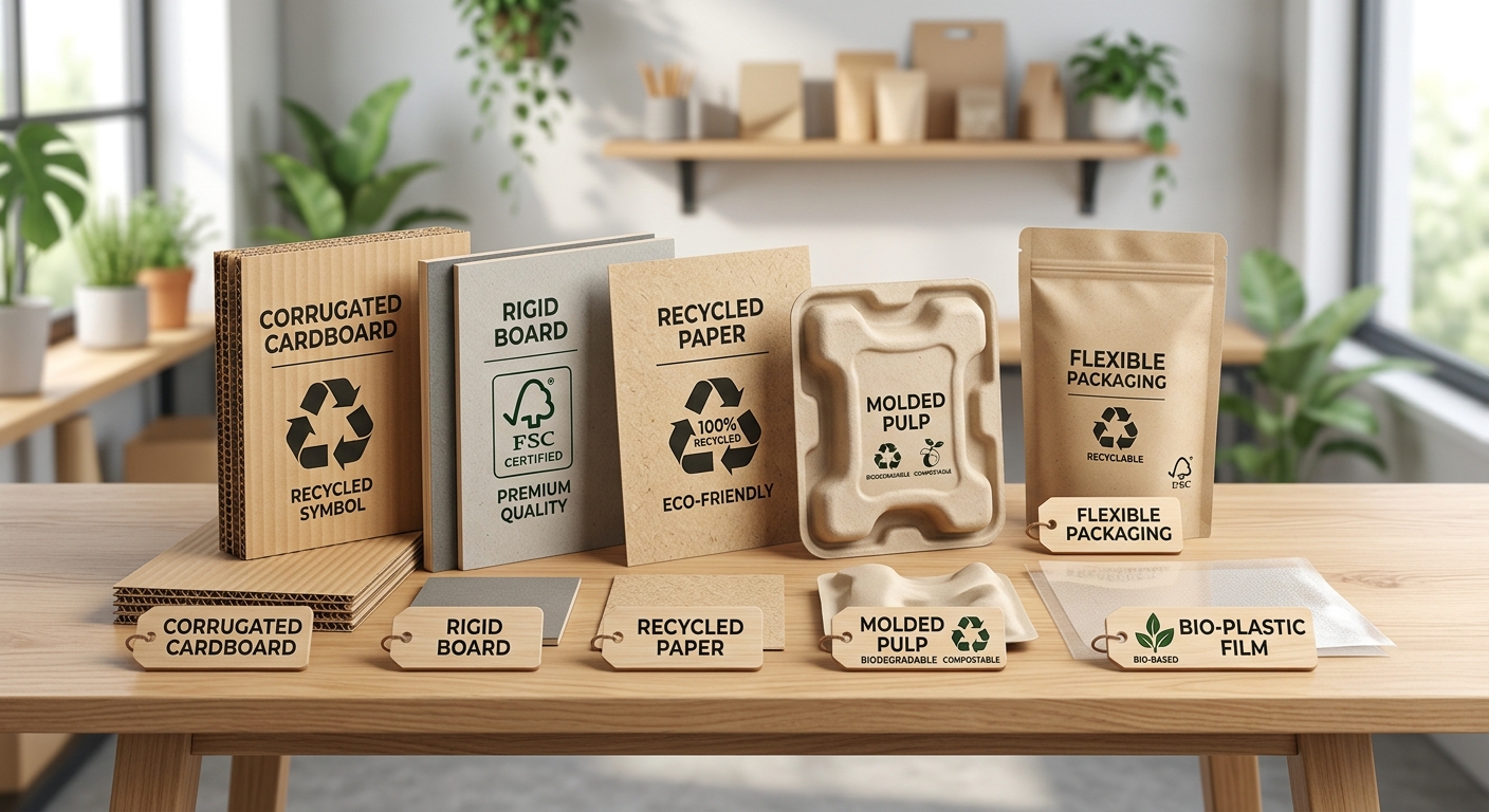 Selección de materiales para un packaging duradero y ético.