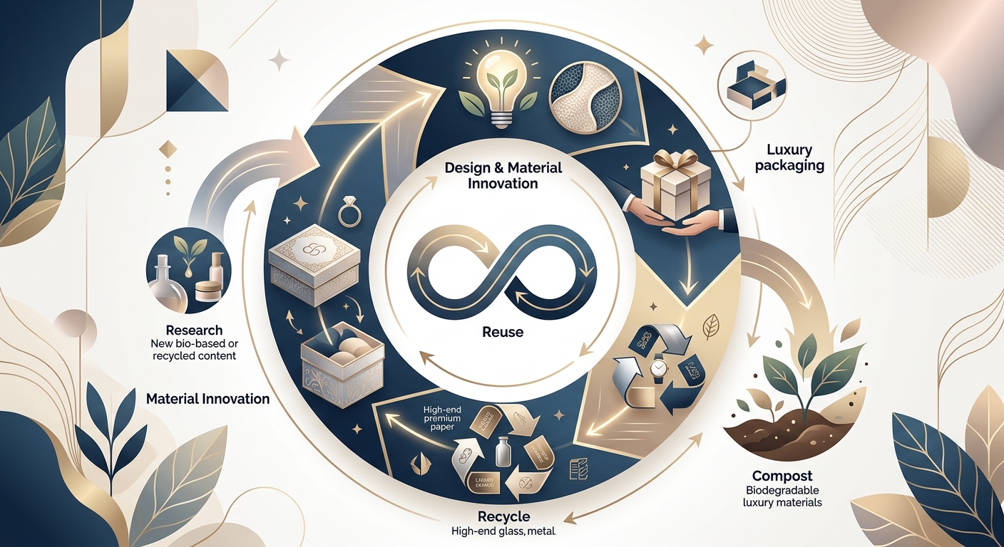 El ciclo de vida circular del packaging de lujo.