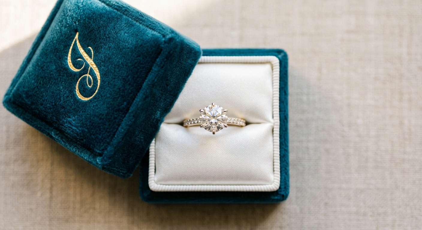 El lujo del terciopelo y el brillo del diamante: una combinación perfecta.