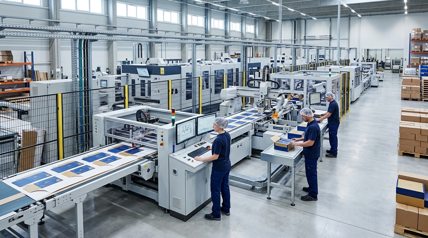 La tecnología de producción y la mano de obra experta en la fabricación de cajas rígidas.
