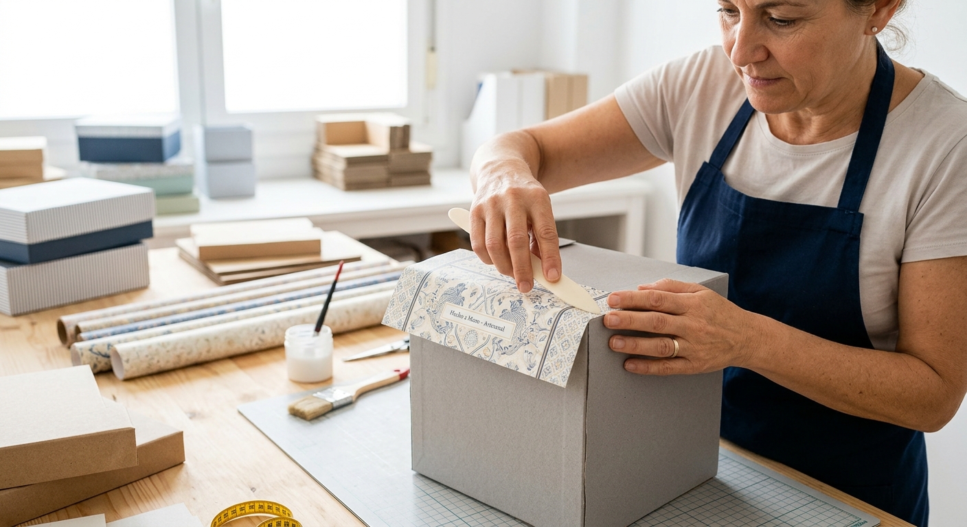 Artesanía y precisión en la creación de cada caja.